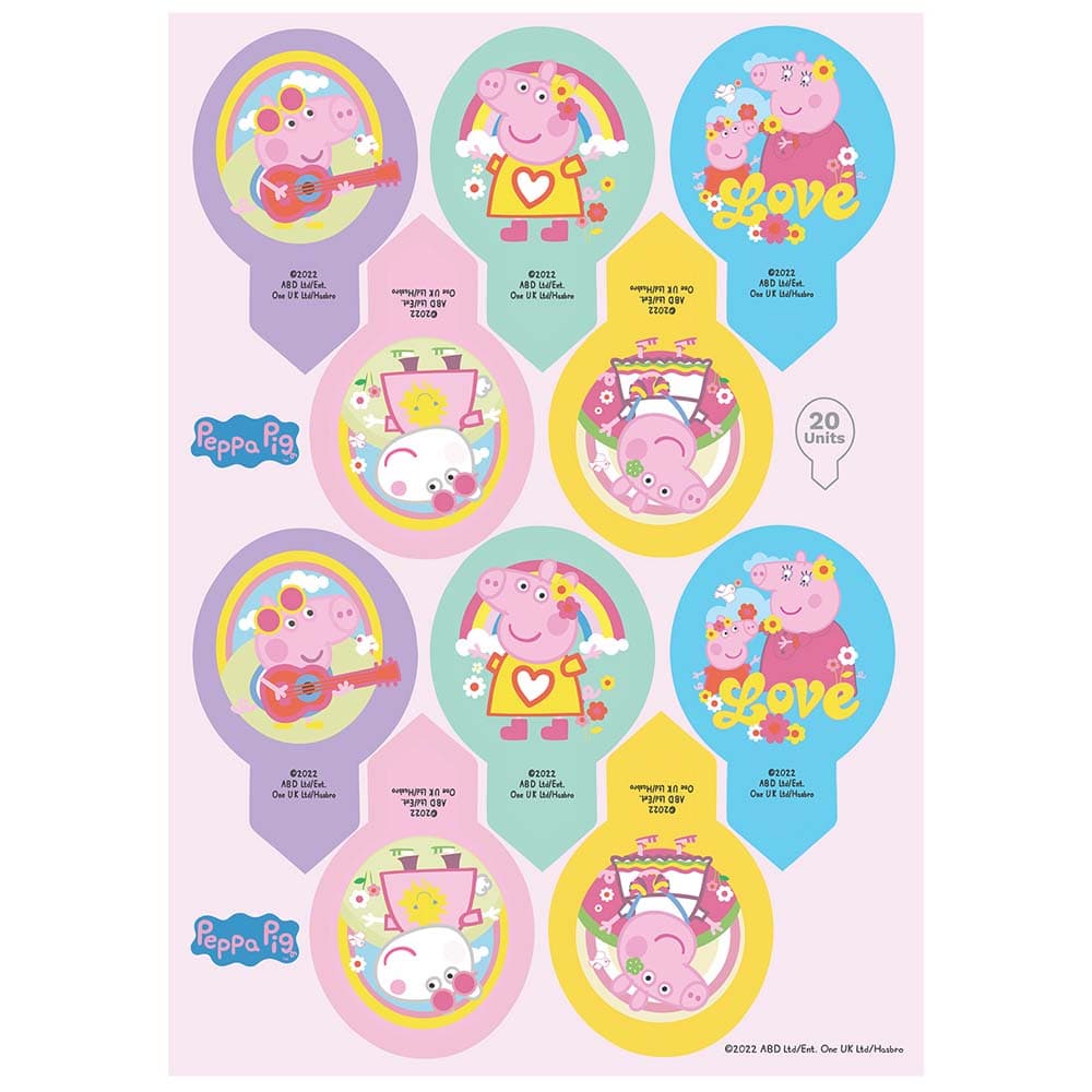 Syötävät Vohvelikoristeet - Pipsa Possu, 20kpl