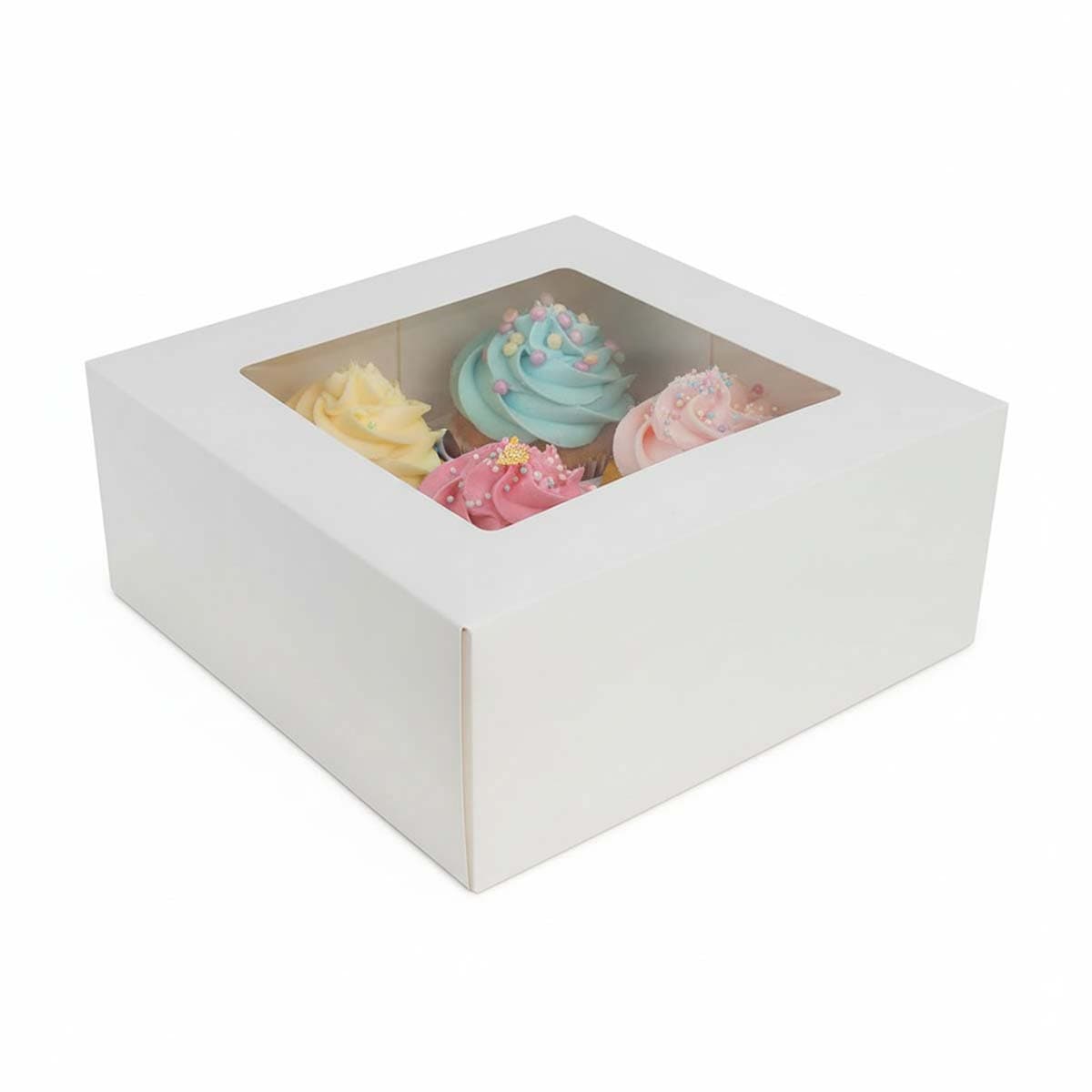 Muffinssilaatikko ikkunalla, 4 muffinille – 18x18 cm, 1kpl – Azucren