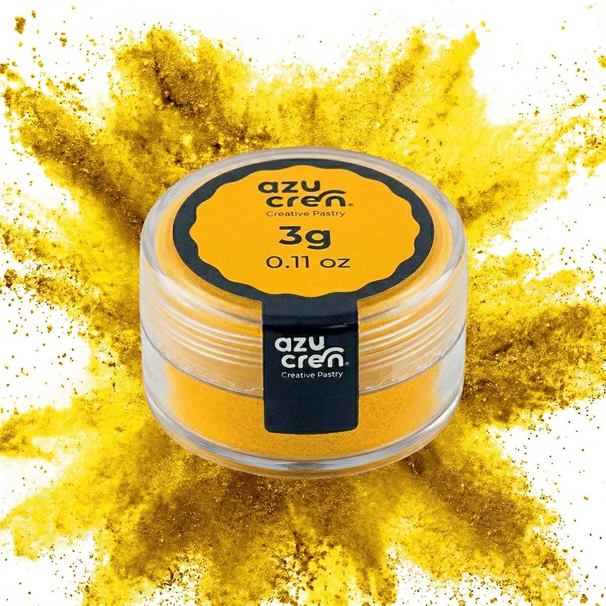 Syötävä tomuväri - keltainen, 3 g, Azupowder