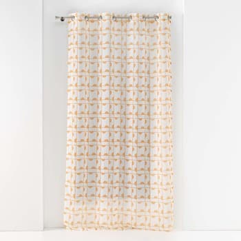 Verhot Douceur d intérieur  PANNEAU A OEILLETS 140 x 240 CM VOILE SABLE IMPRIME GABI MIEL  140x240 cm