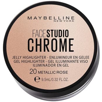 Korostuspuuterit Maybelline New York  Face Studio Chrome Illuminating Gel - 20 Rose Métalliqu  Yksi Koko