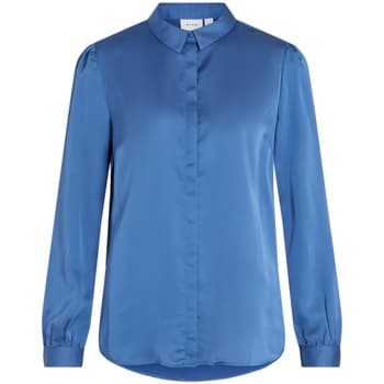 Paita Vila  Camisa Ellette Satin L/S - Federal Blue  FR 38 – VILA