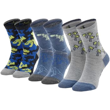 Urheilusukat Skechers  3PPK Boys Casual Glow In The Dark Socks  27 / 30 – Skechers