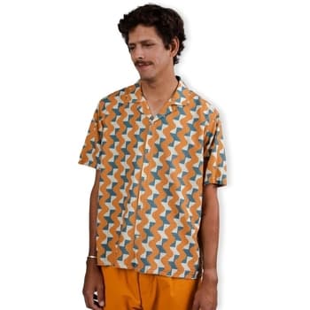 Lyhythihainen paitapusero Brava Fabrics  Big Tiles Aloha Shirt - Ochre  EU S – Brava Fabrics