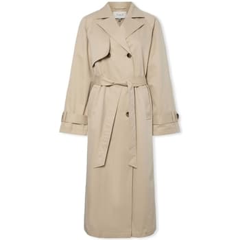 Paksu takki Y.a.s  YAS Plena Pleated Jacket - Brown Rice  EU M