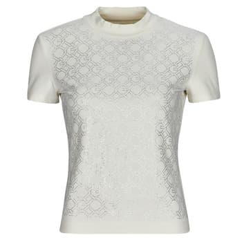 Lyhythihainen t-paita Guess  MOCK NECJK ALL OVER LOGO  EU XS – Guess