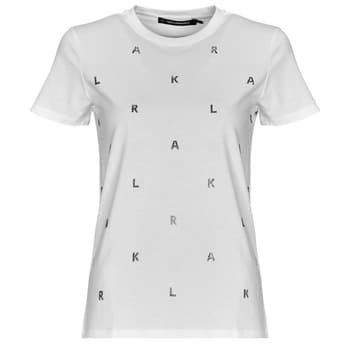 Lyhythihainen t-paita Karl Lagerfeld  RHINESTONE KARL  T-SHIRT  EU XS – Karl Lagerfeld