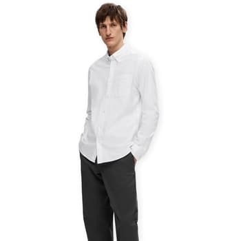 Pitkähihainen paitapusero Selected  Noos Regrick Oxford Shirt - White  EU XL – SELECTED