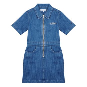 Lyhyt mekko Tommy Hilfiger  ZIP SS DRESS WASHED  6 vuotta – Tommy Hilfiger