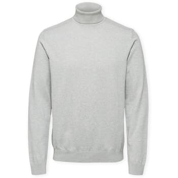 Neulepusero Selected  Noos Berg Roll Neck Knit - Light Grey Melange  EU L – SELECTED