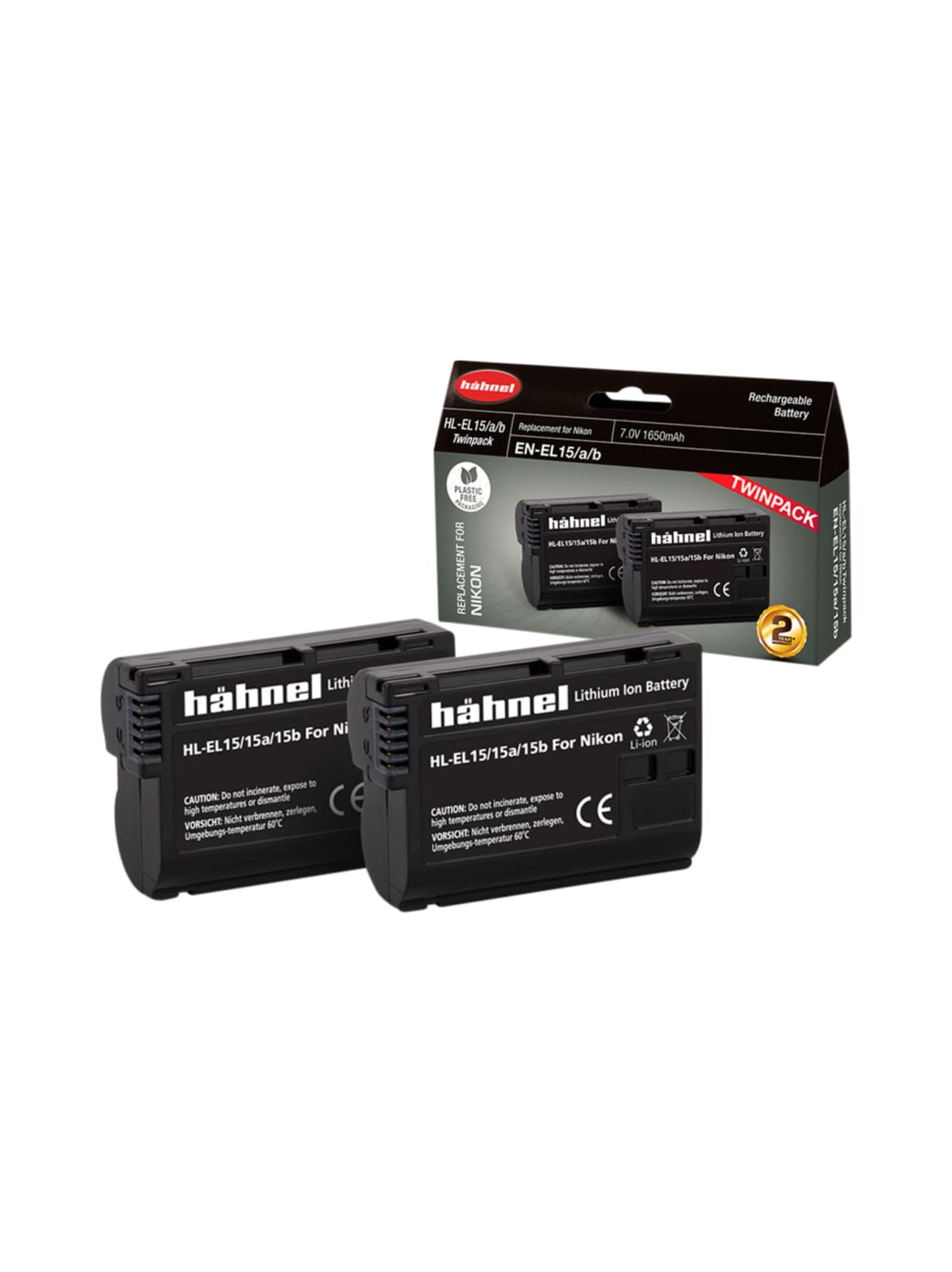 Hähnel hl-el15/a/b (nikon en-el15) 2kpl akkuja – Hahnel
