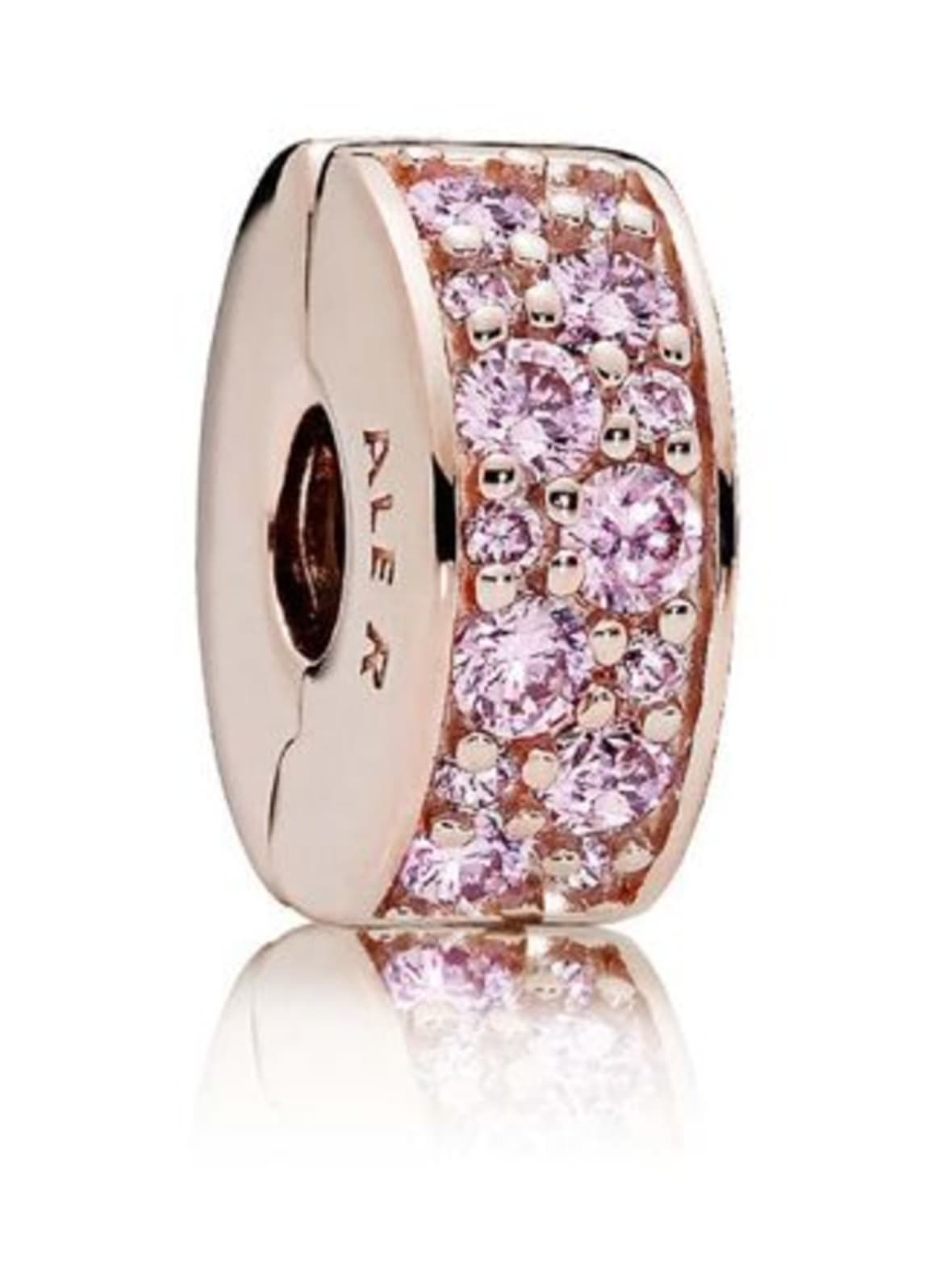 Vaaleanpunainen pavé-lukkopala 781817pcz – Pandora