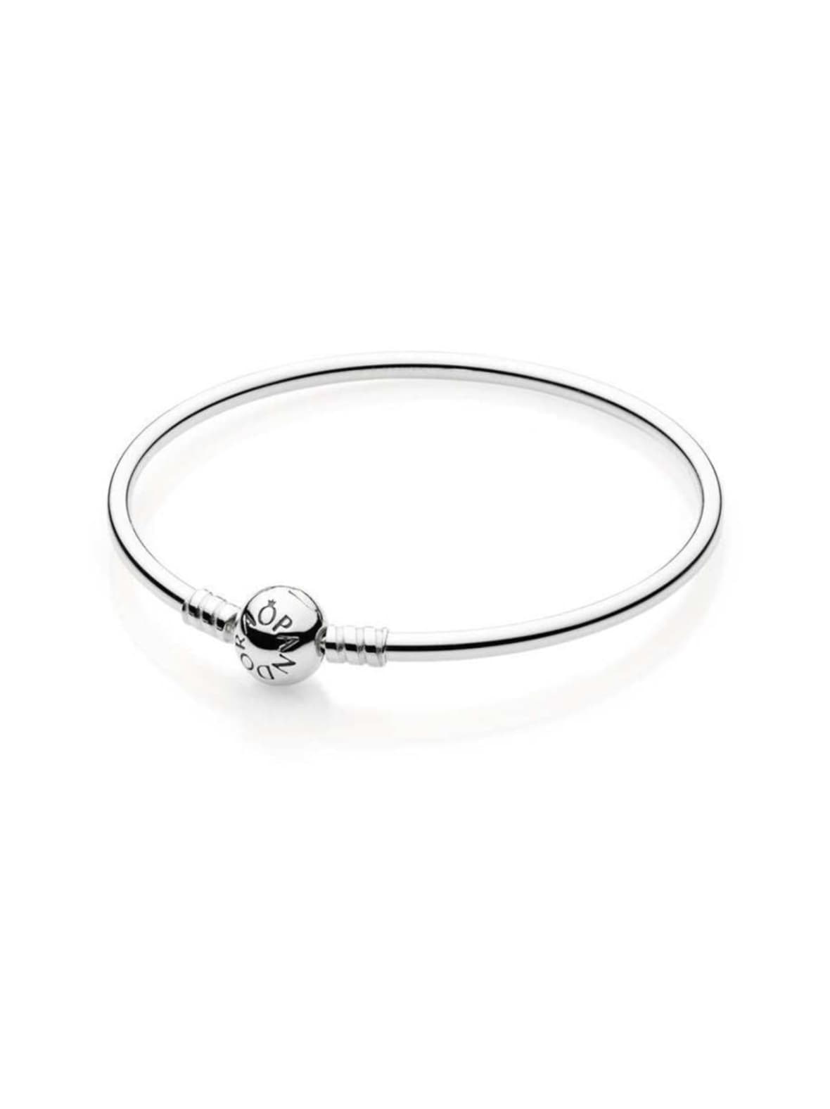 Silver bangle bracelet moments silver bangle 590713 – Pandora