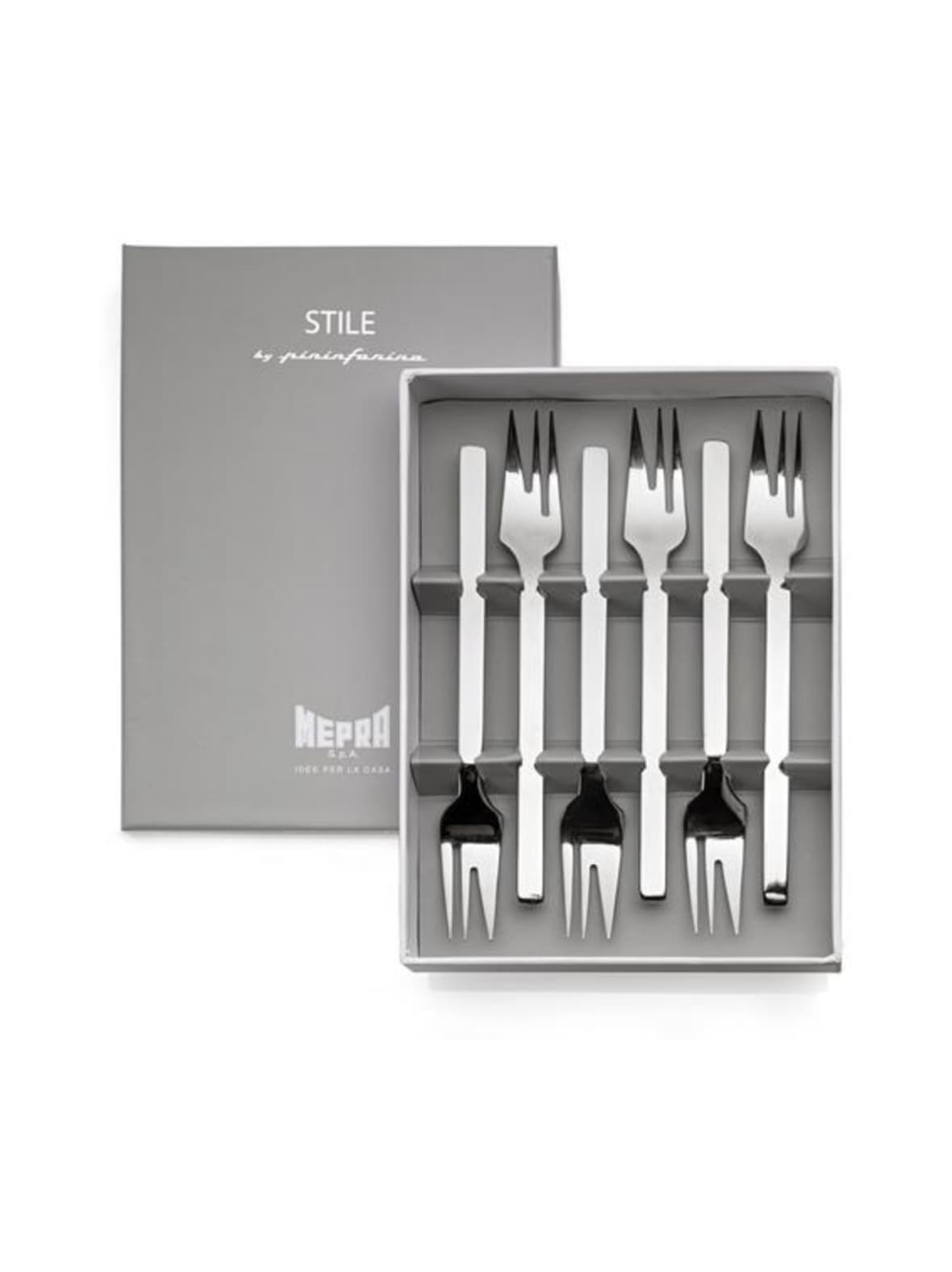 Stile by pininfarina-kakkuhaarukka 6 kpl lahjapakkauksessa – MEPRA