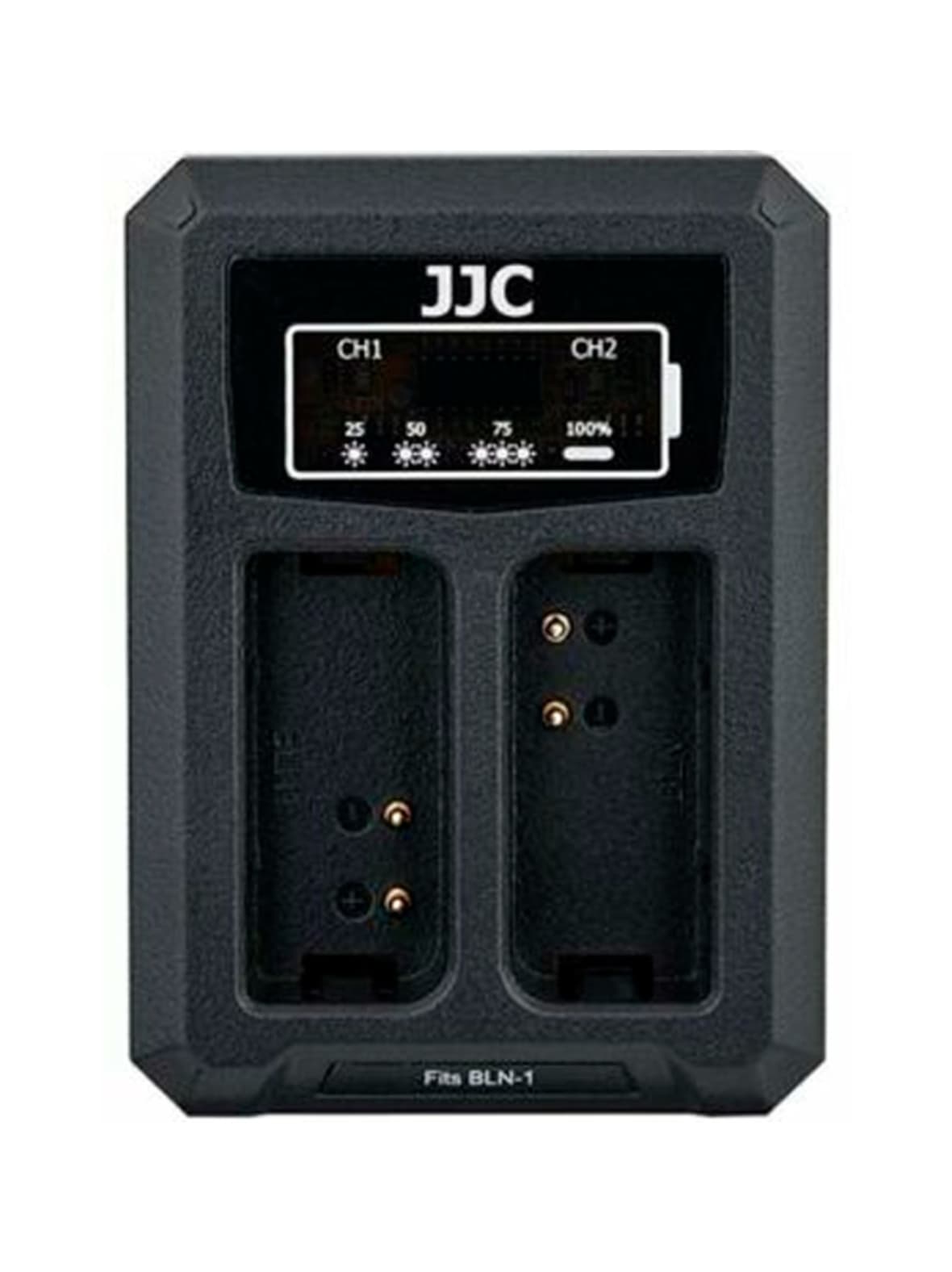 Jjc dch-bln1 usb dual battery charger -tuplalaturi (olympus bln-1)