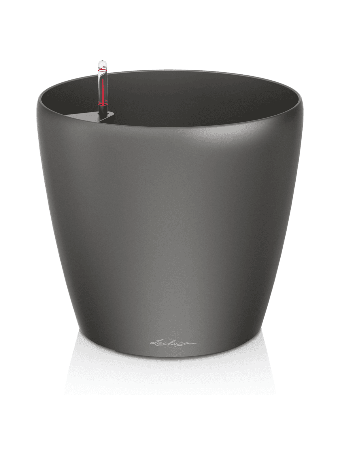 Classico kiiltävä tummaharmaa altakasteluruukku pyörillä, ∅60cm, korkeus 56cm