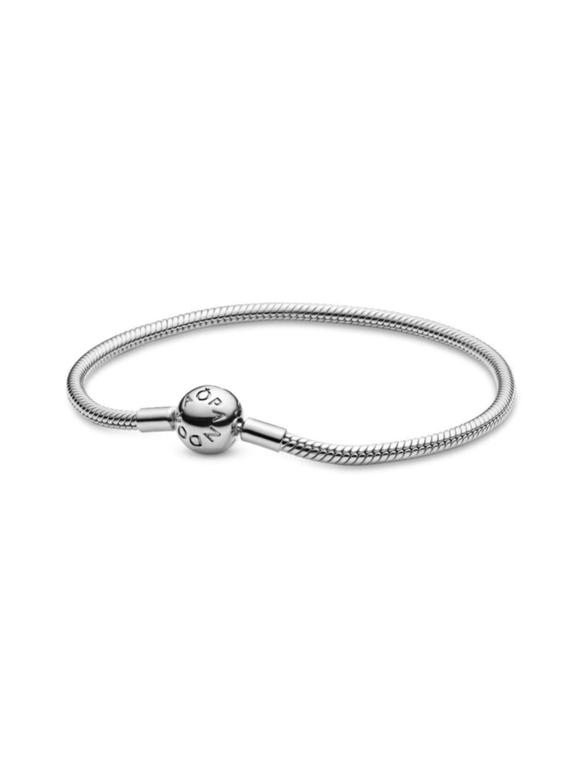 Moments silver bracelet with round clasp 590728 – Pandora