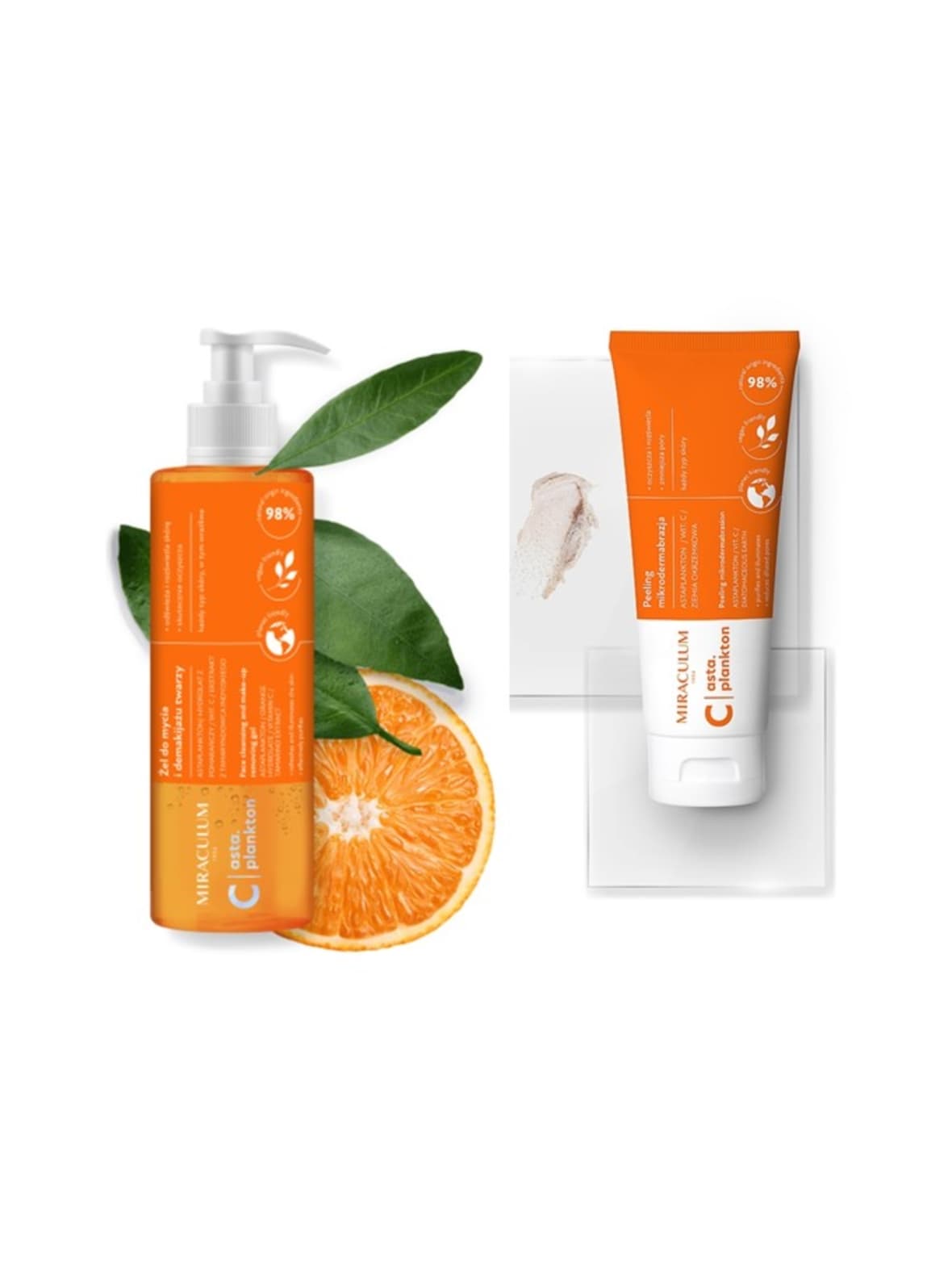 C asta plankton cleansing gel & face peeling -puhdistusgeeli ja kasvokuorinta 200+100ml