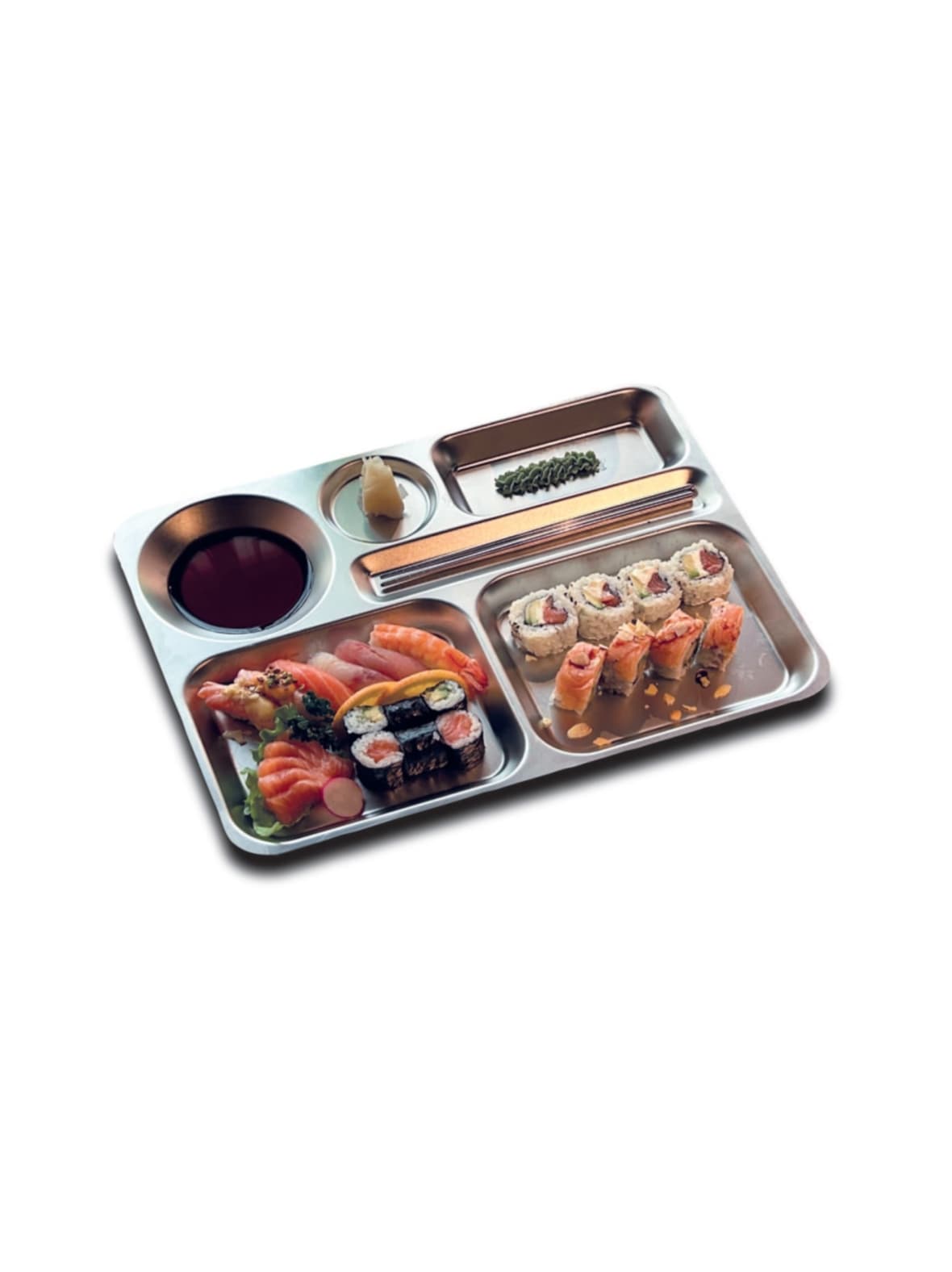 Sushisetti - lohkolautanen/tarjotin ja syömäpuikot – MEPRA