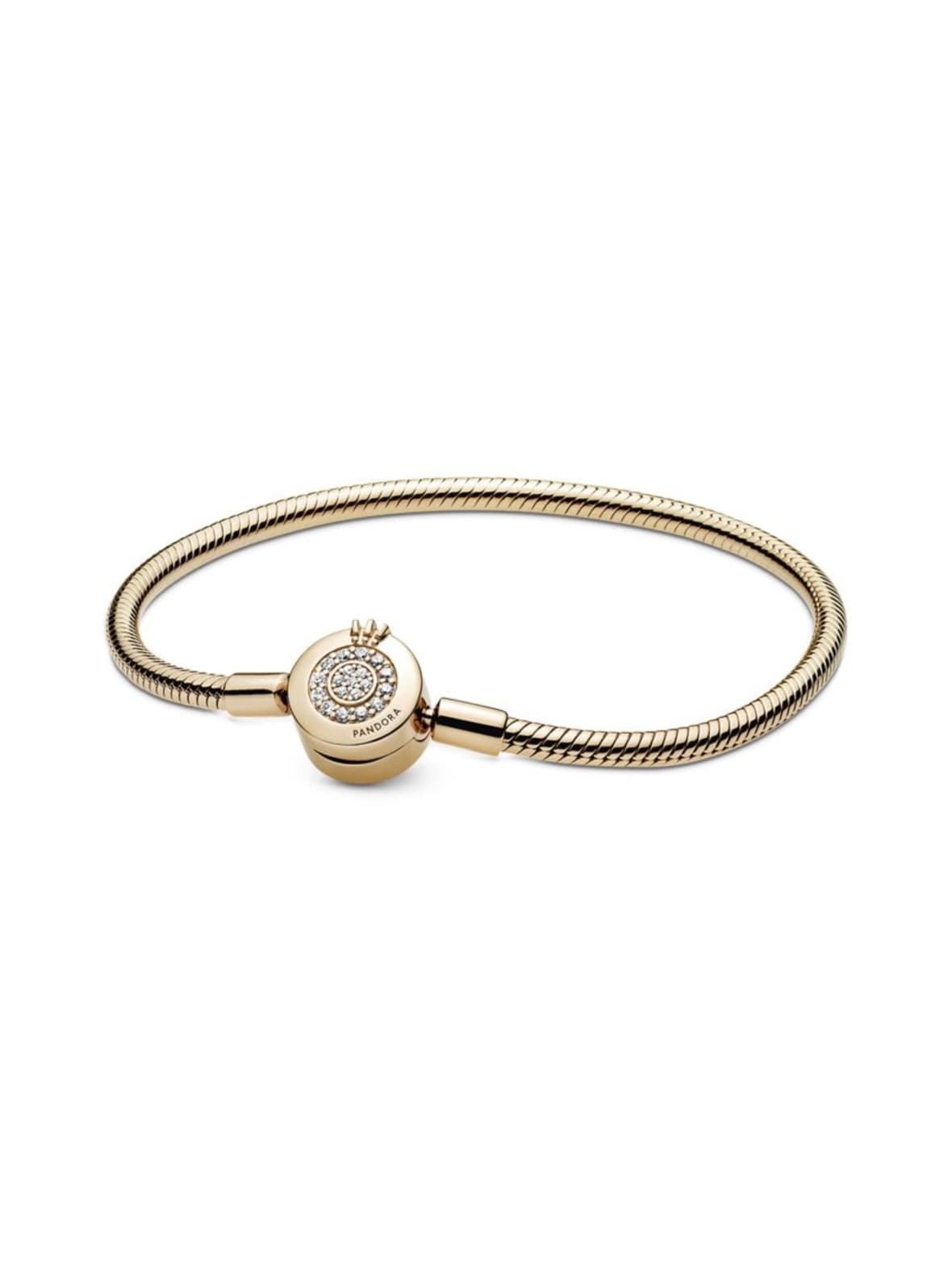 Pandora moments kirkas rannekoru, kruunu, 14k kullattu, kuutiollinen zirkonia – 569046c01 – Pandora