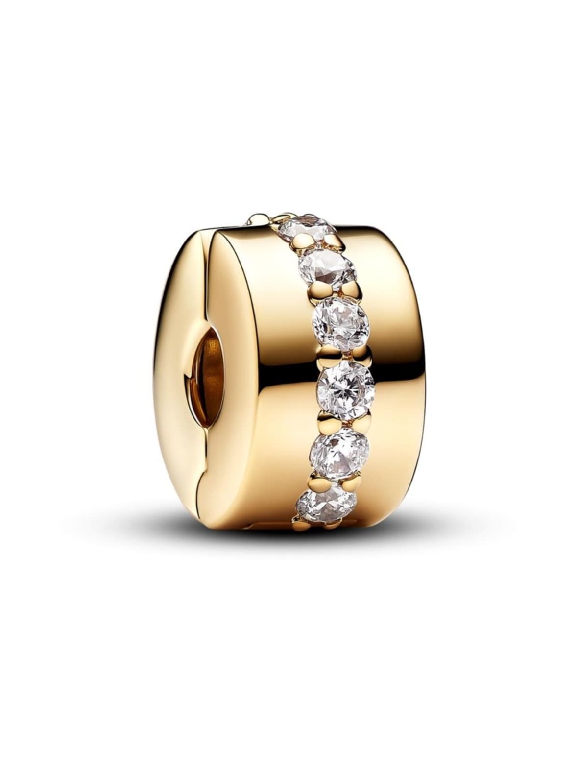 14k gold-plated clip with clear cubic zirconia – Pandora