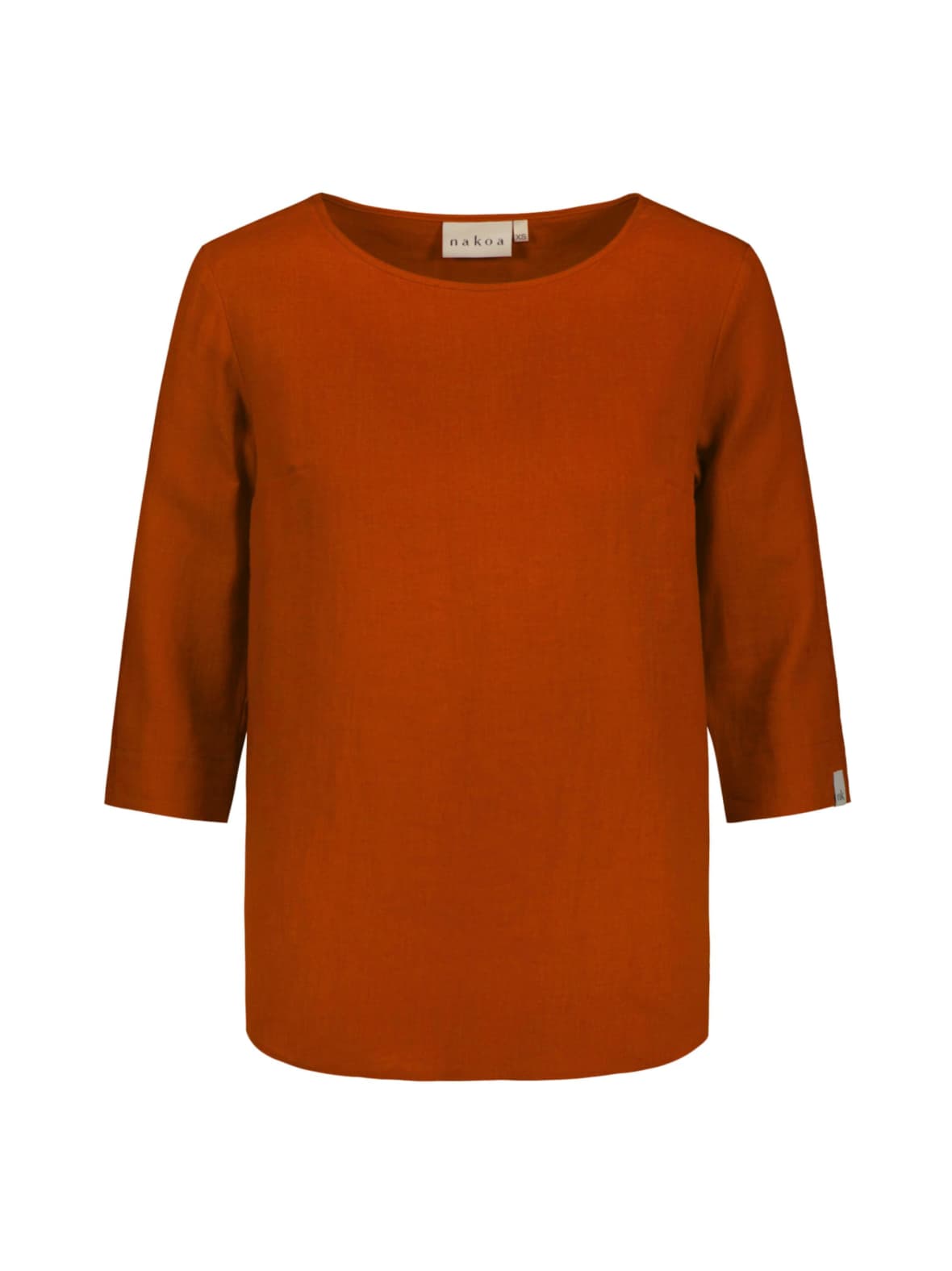 Classic linen blouse pellavapaita, burnt orange – Nakoa