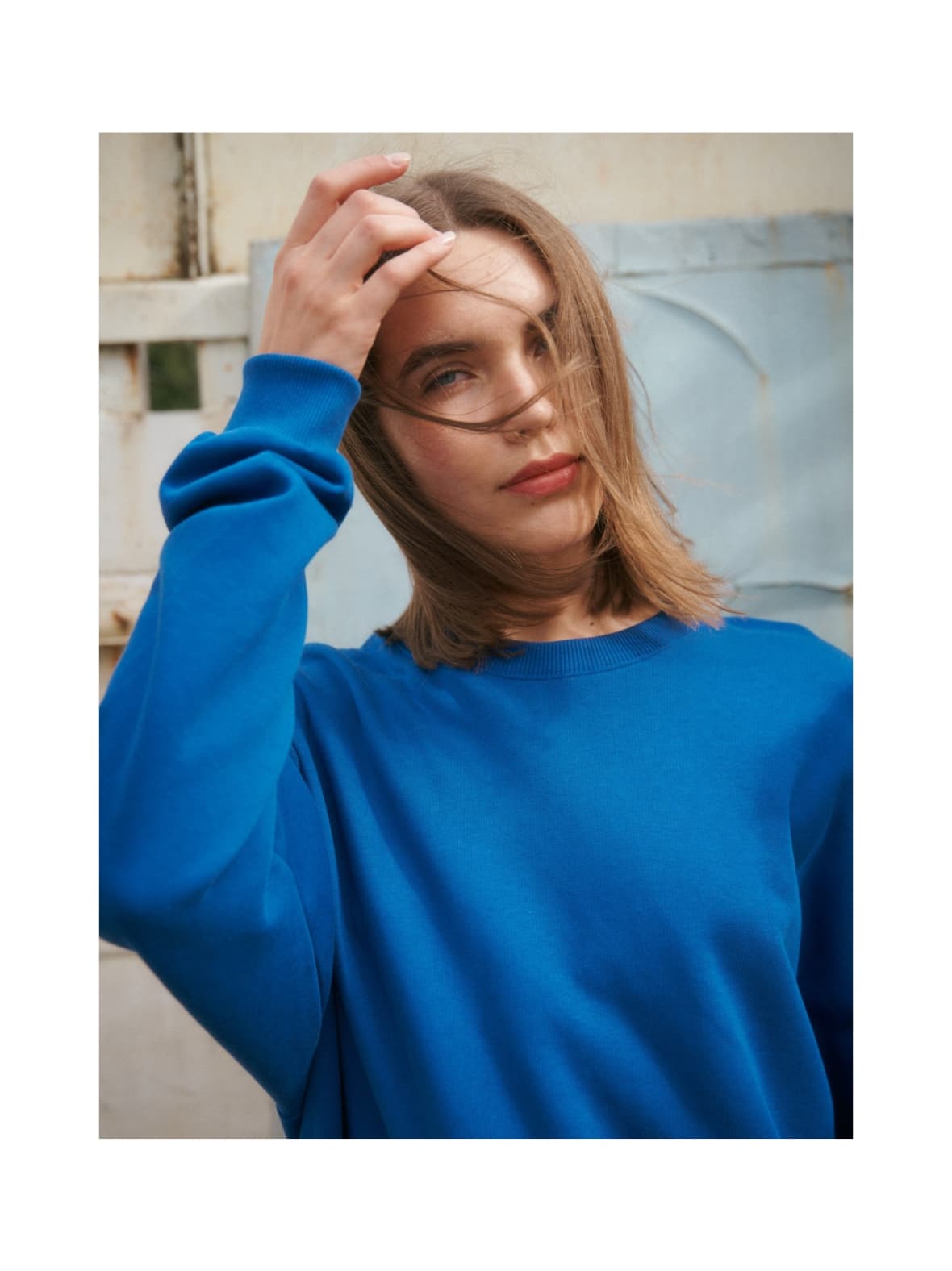 Superpower oversize-collegepaita, sodalite blue, aikuiset – Mainio