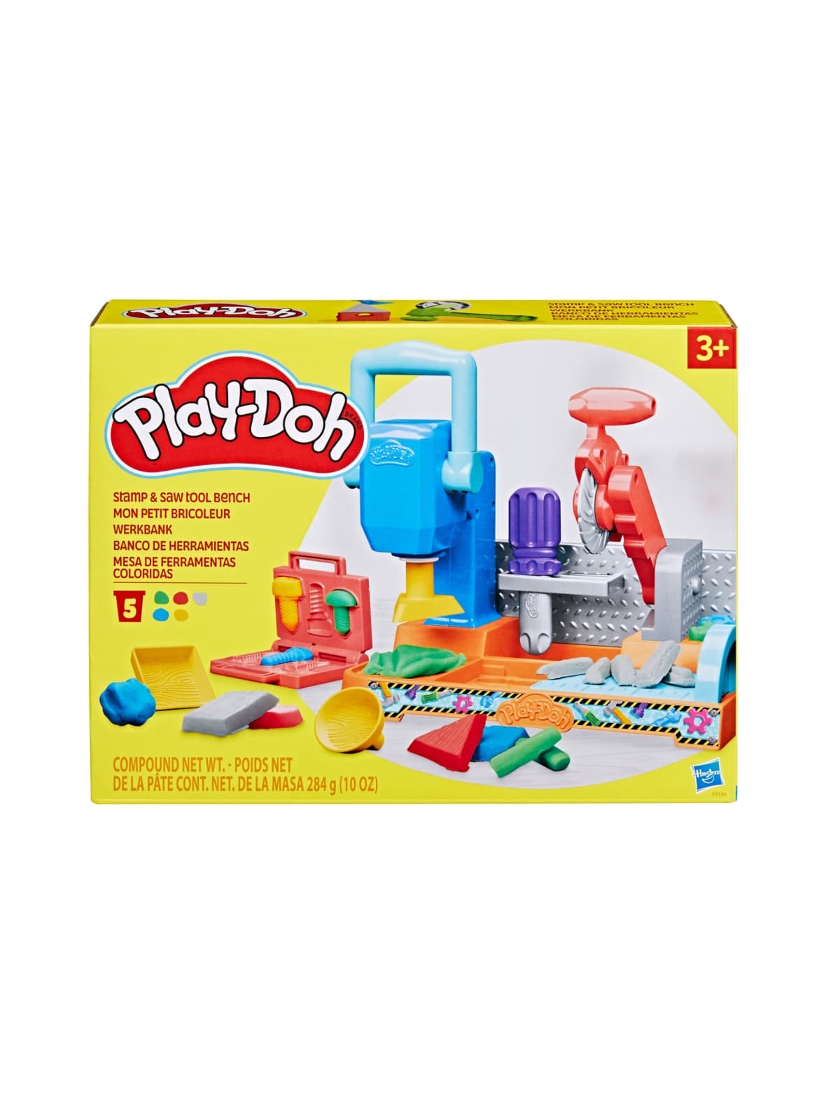 Play-doh leikkisetti työkalupenkki naulaa ja leimaa