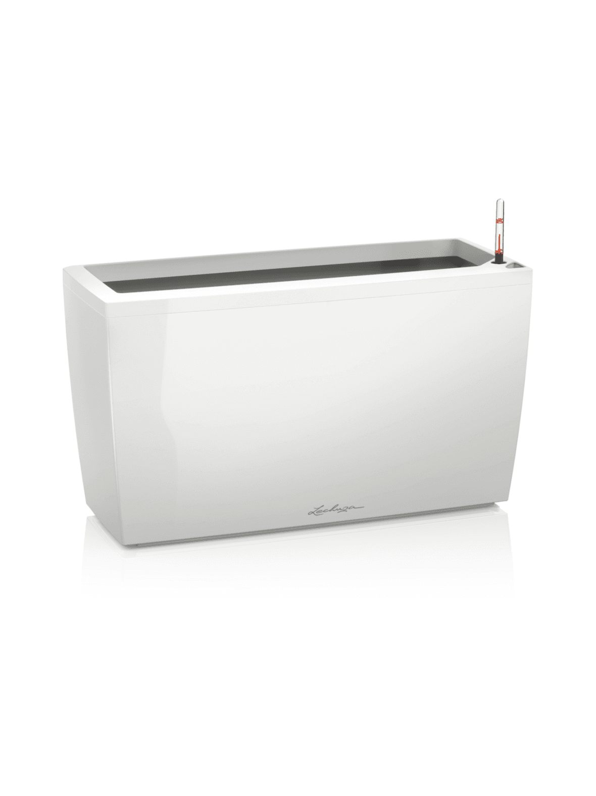 Cararo premium valkoinen  altakasteluruukku rullilla 75x30cm, korkeus 43cm