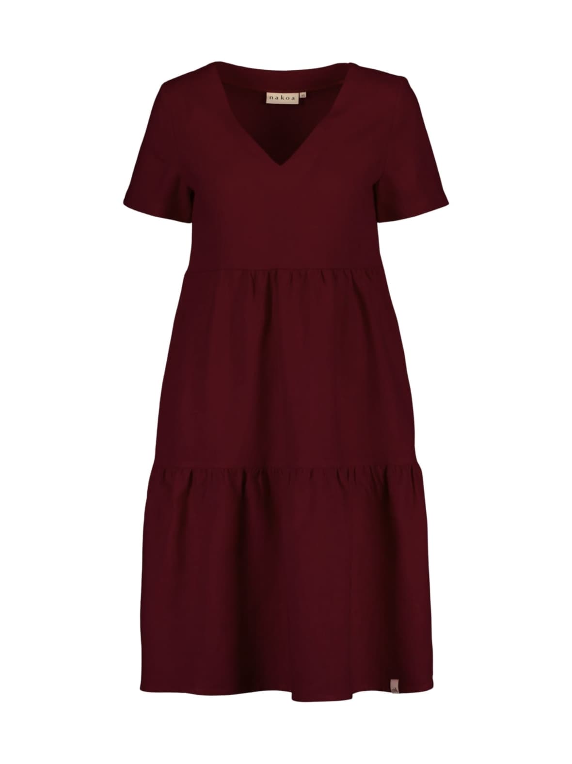 Pellava kerrosmekko, merlot