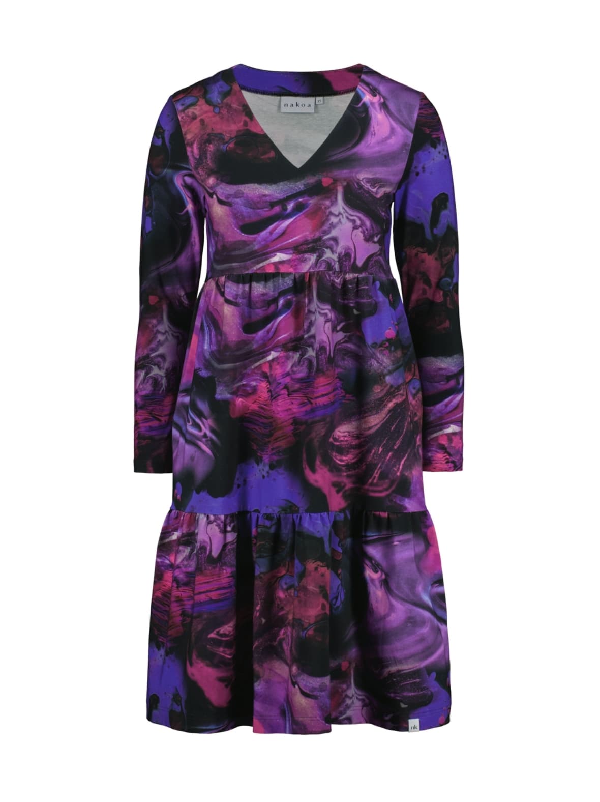 Amélie dress kerrosmekko, marble – Nakoa