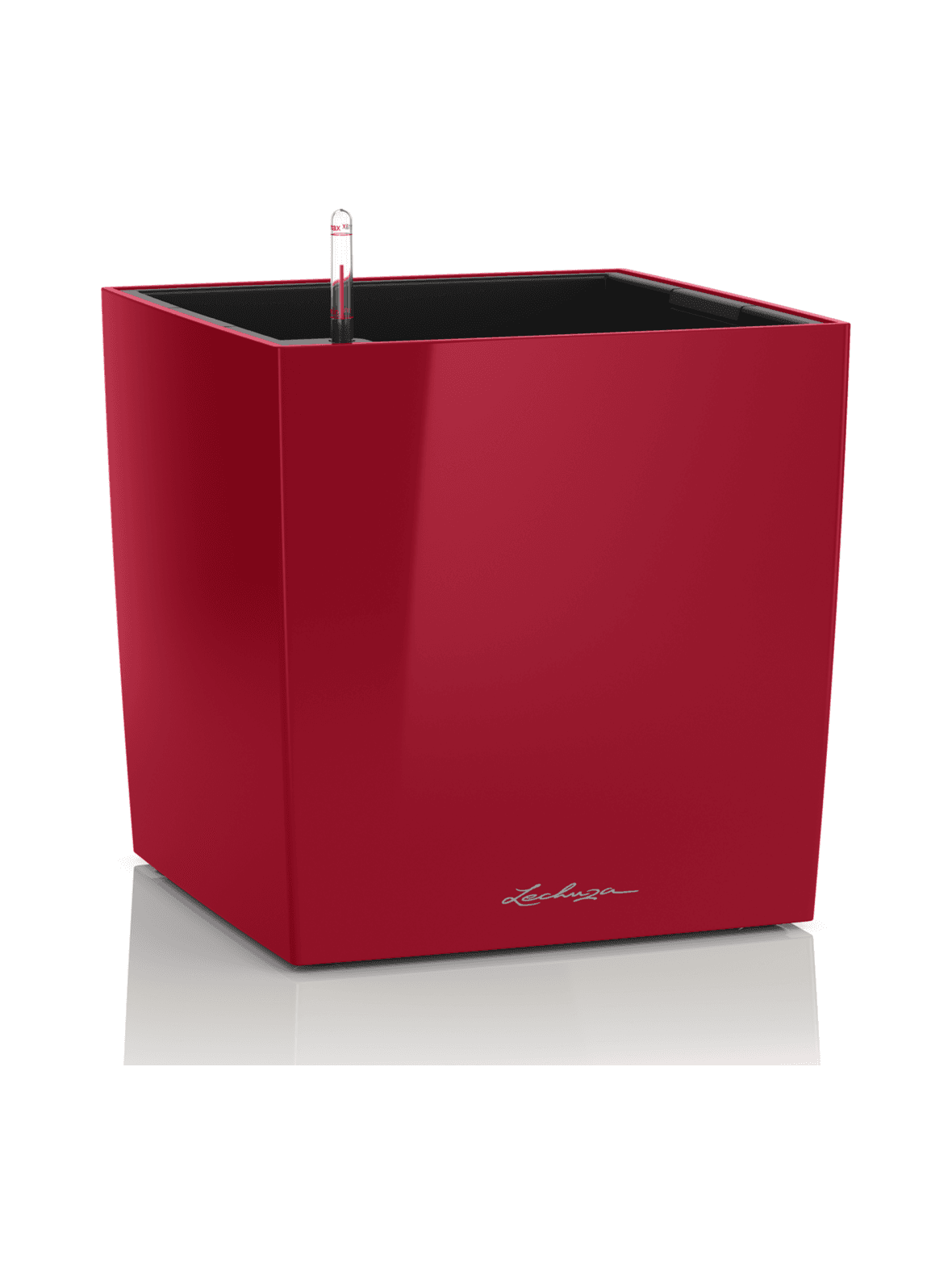 Cube premium 40 punainen altakasteluruukku pyörillä ∅40x40cm korkeus40cm – LECHUZA