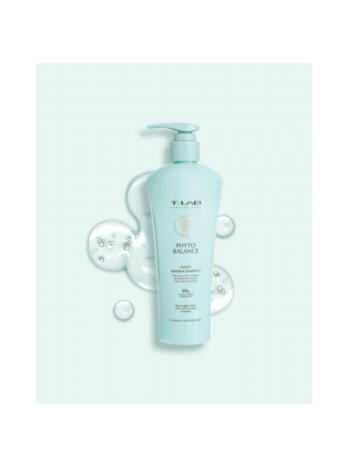 Phyto balance purity aha/bha shampoo -shampoo rasvoittuvalle hiuspohjalle 300ml – T-LAB Professional