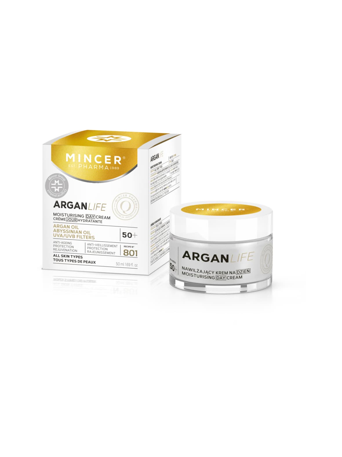 Arganlife moisturising day cream -päivävoide aikuiselle iholle 50ml – Mincer Pharma