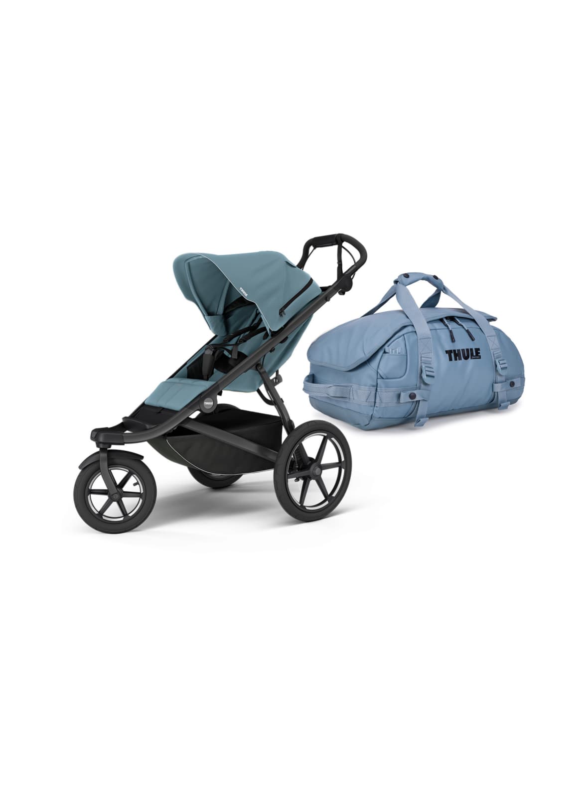 Thule urban glide 3 juoksurattaat ja duffelilaukku