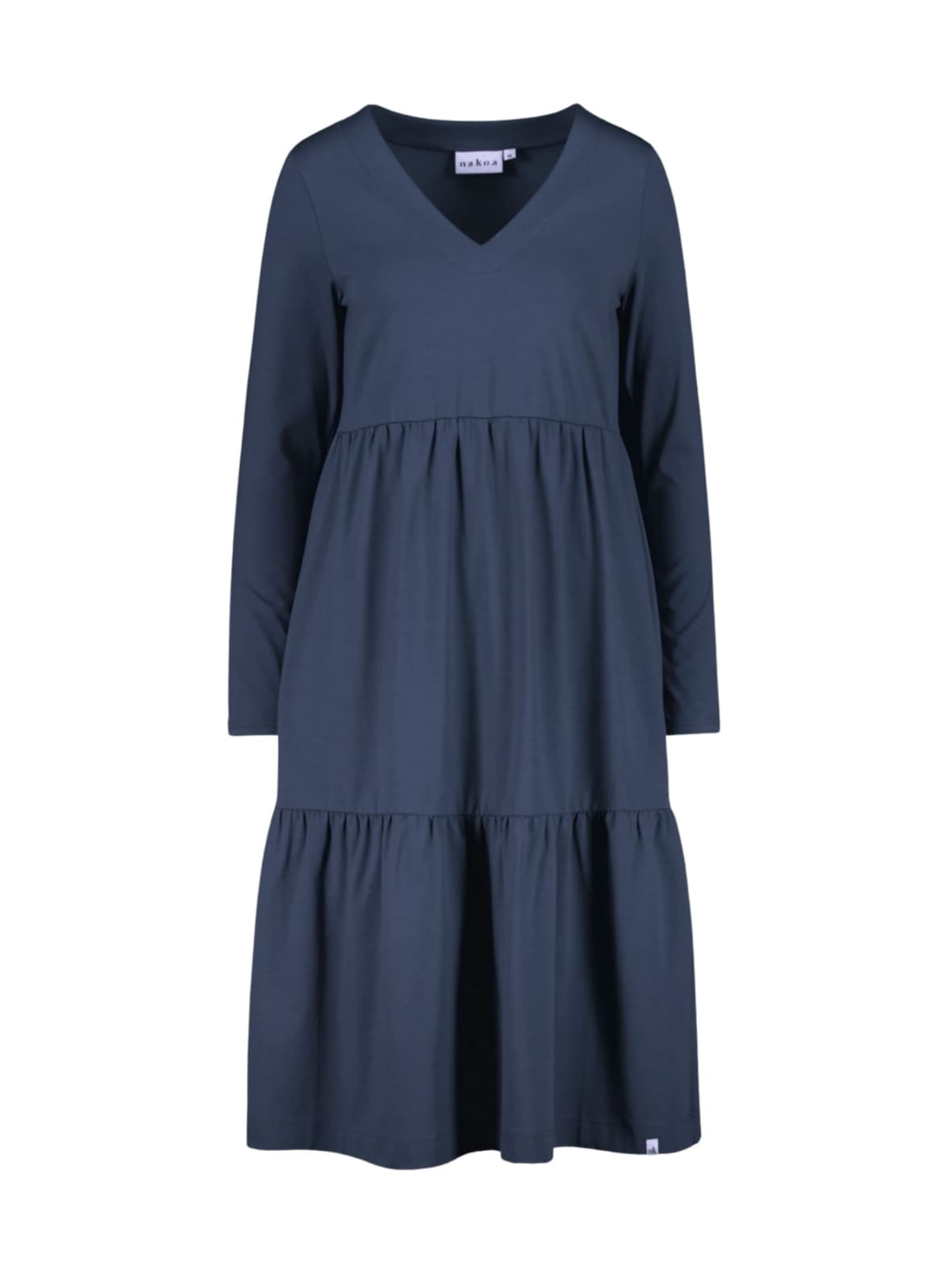 Amélie dress kerrosmekko, dark cobalt – Nakoa