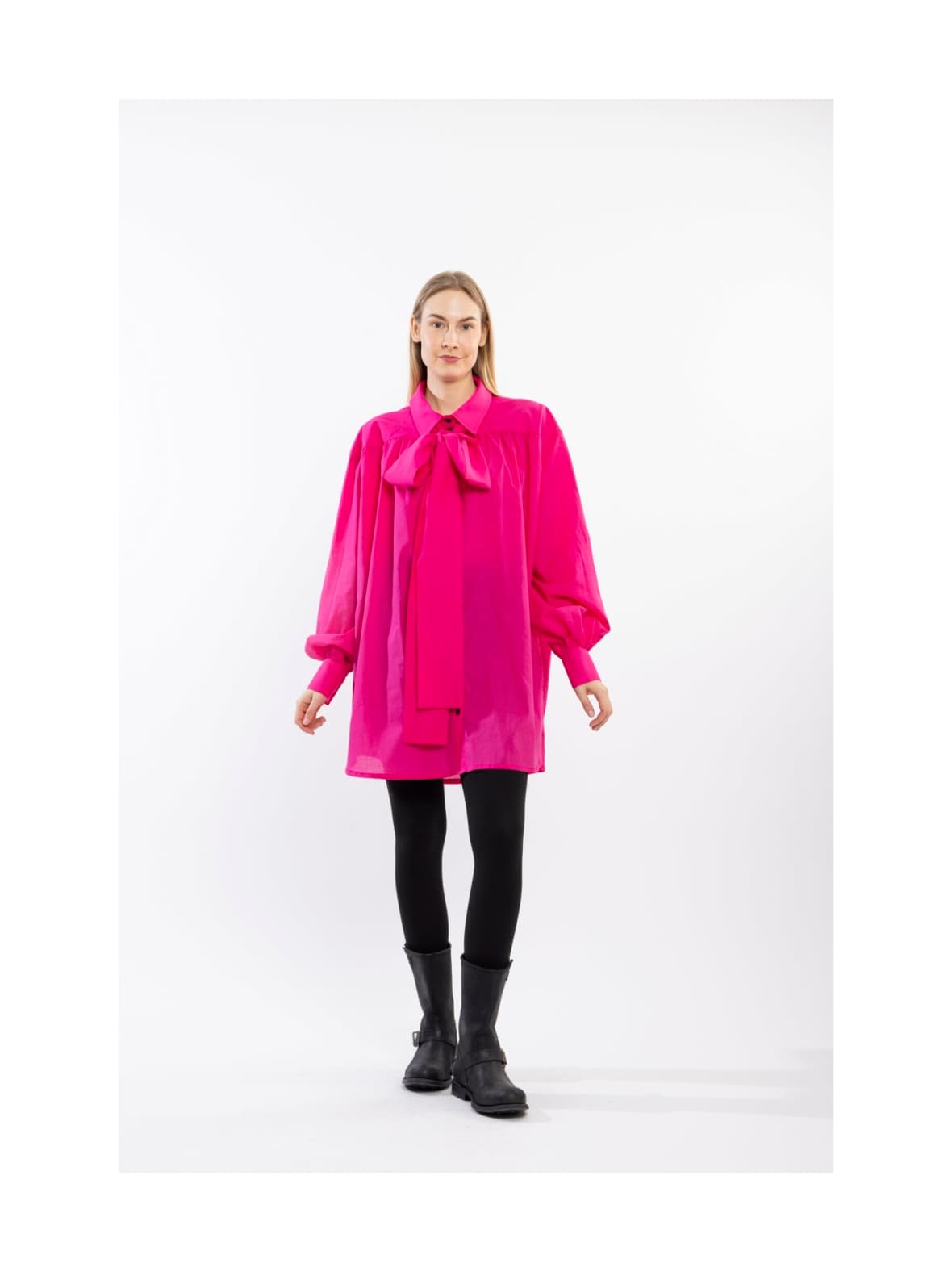 Kauluspaita, % puuvilla pinkki – Miia Halmesmaa