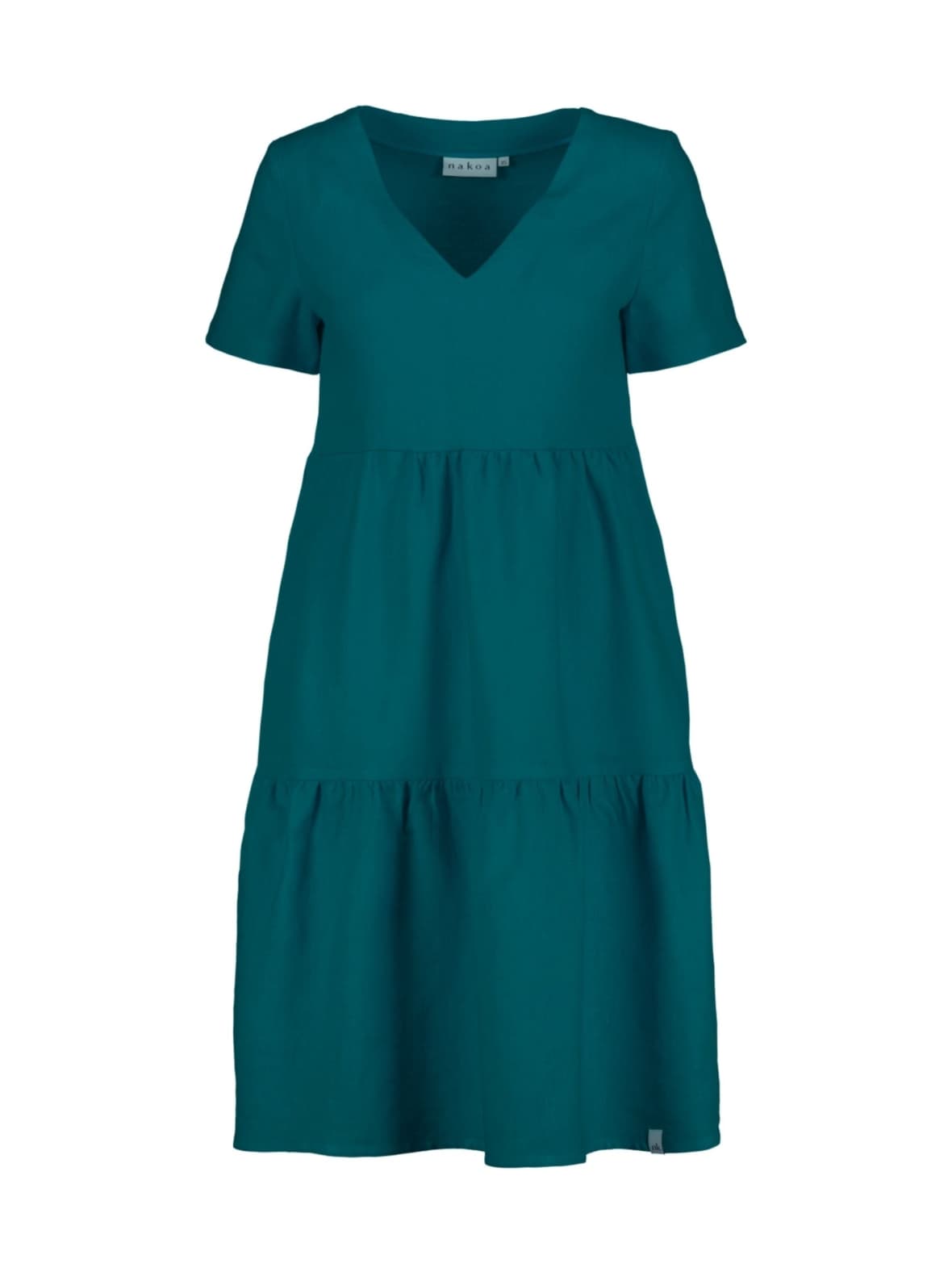 Pellava kerrosmekko, crystal teal – Nakoa