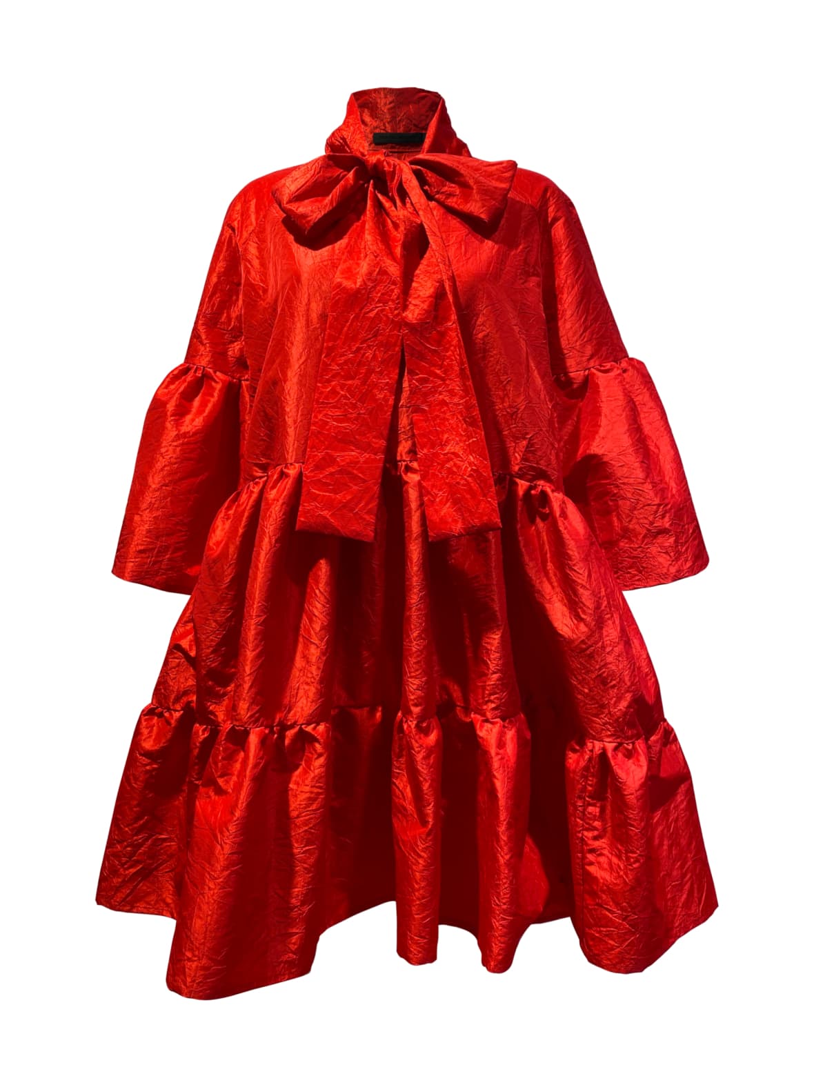 Lush- mekko rusettikauluksella, punainen – Miia Halmesmaa