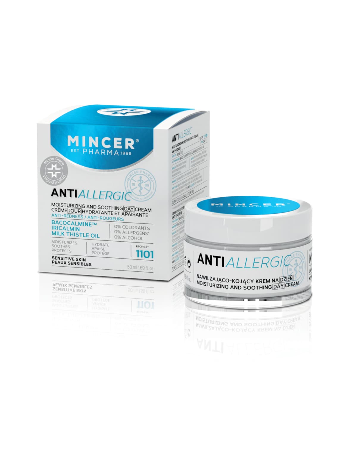 Antiallergic moisturizing&soothing day cream -päivävoide herkälle iholle 50ml – Mincer Pharma