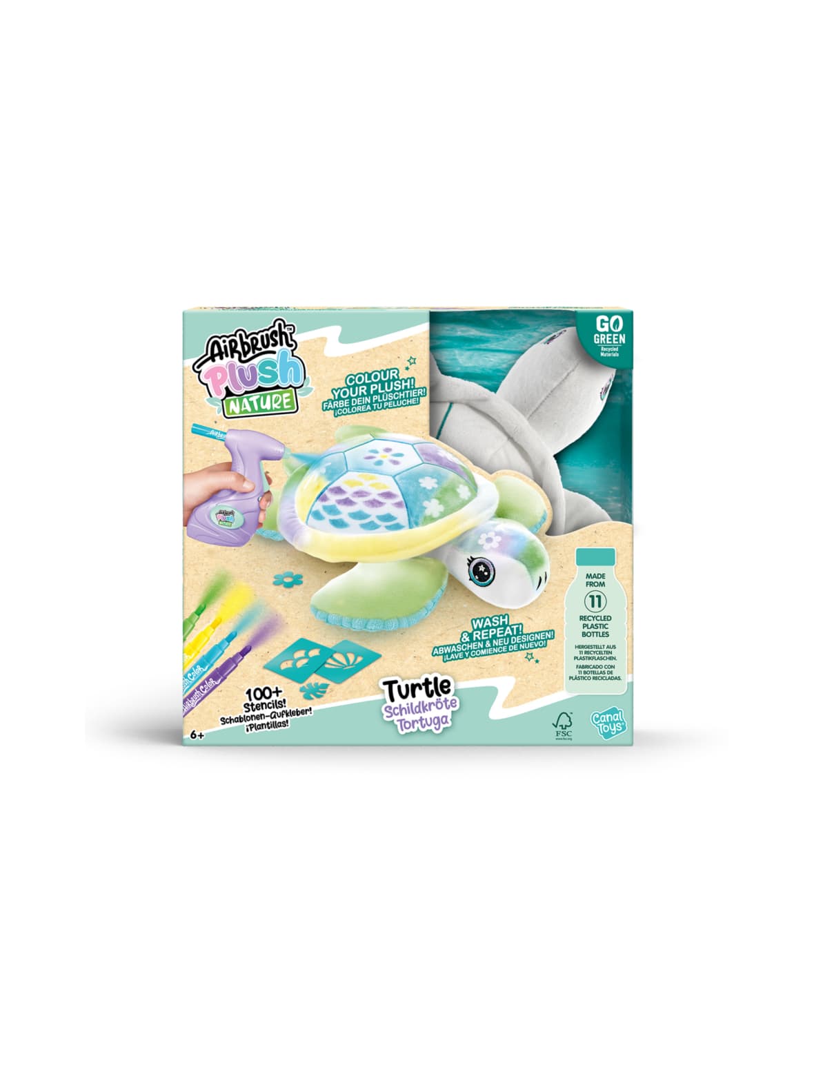 Airbrush plush pehmeä kilpikonna ja kynäruisku, 25 cm – AIRBRUSH