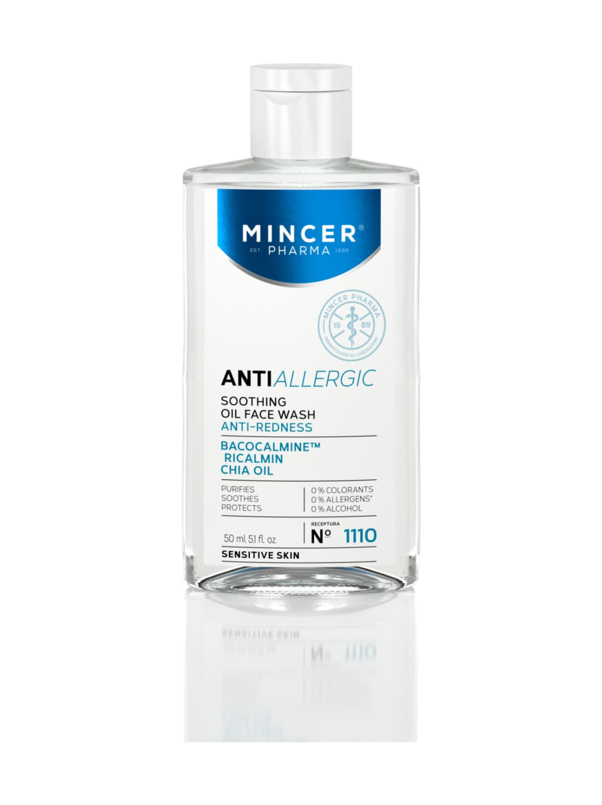 Antiallergic soothing oil face wash -puhdistusöljy 150ml – Mincer Pharma