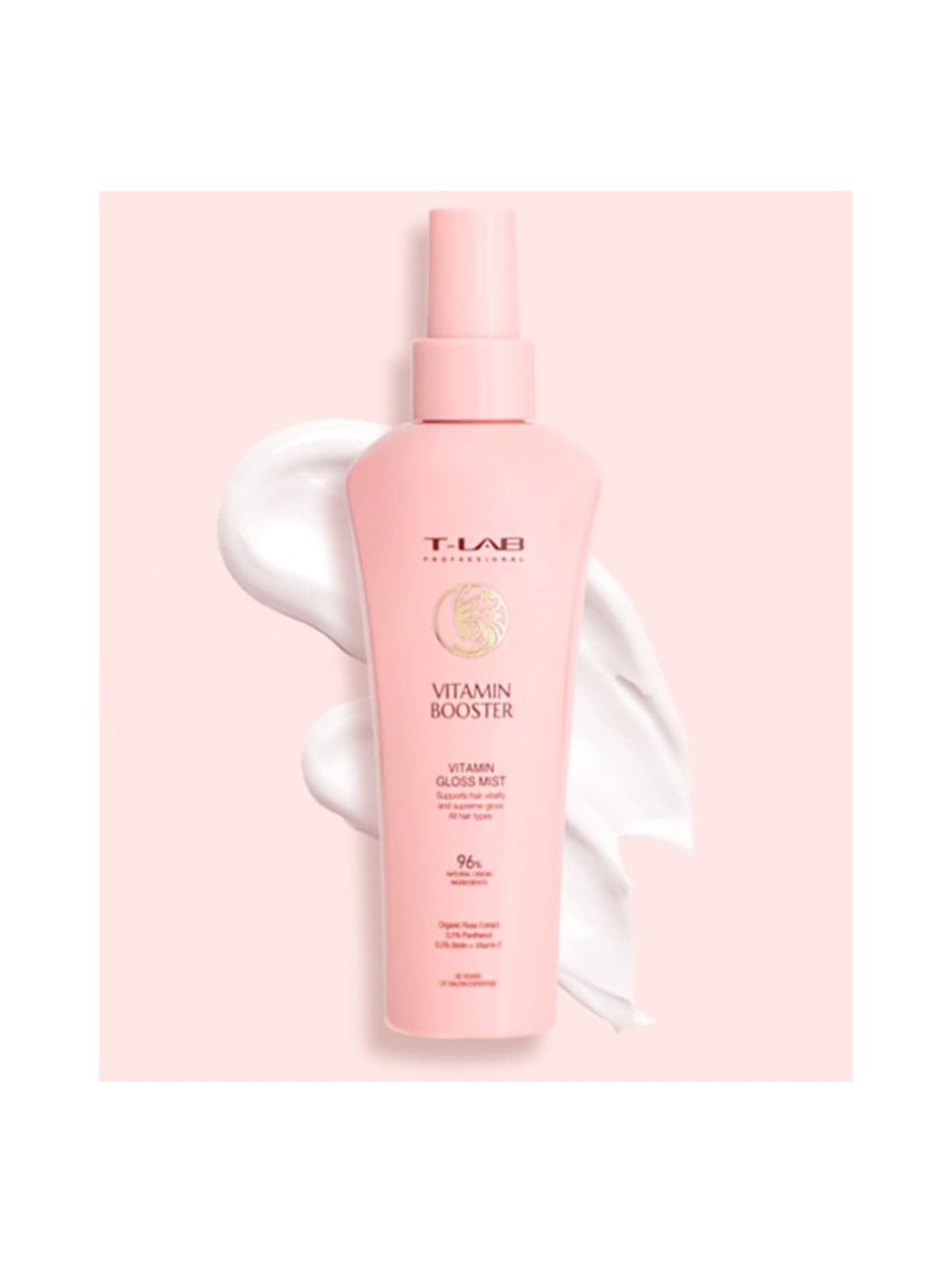Vitamin booster vitamin gloss mist -kiiltoa antava hoitosuihke kaikille hiustyypeille 150ml – T-LAB Professional