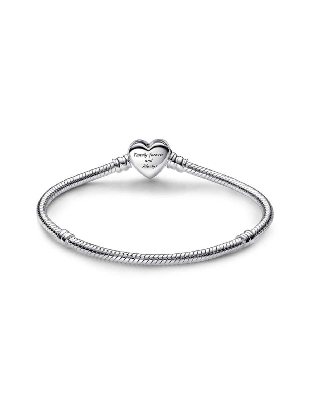 Pandora moments -käärmeketjurannekoru ja sydänlukko äärettömyysmerkillä  592645c01 – Pandora