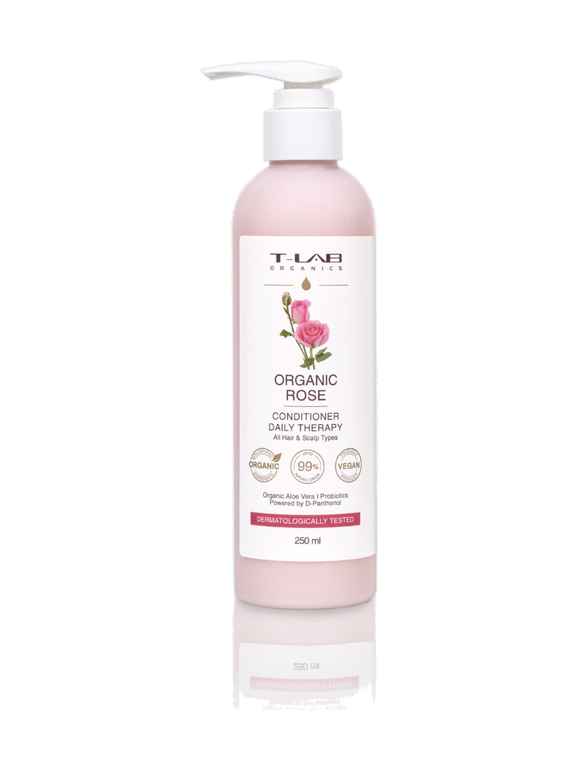 Organic rose daily therapy conditoner -hoitoaine kaikille hiustyypeille 250ml – T-LAB Professional