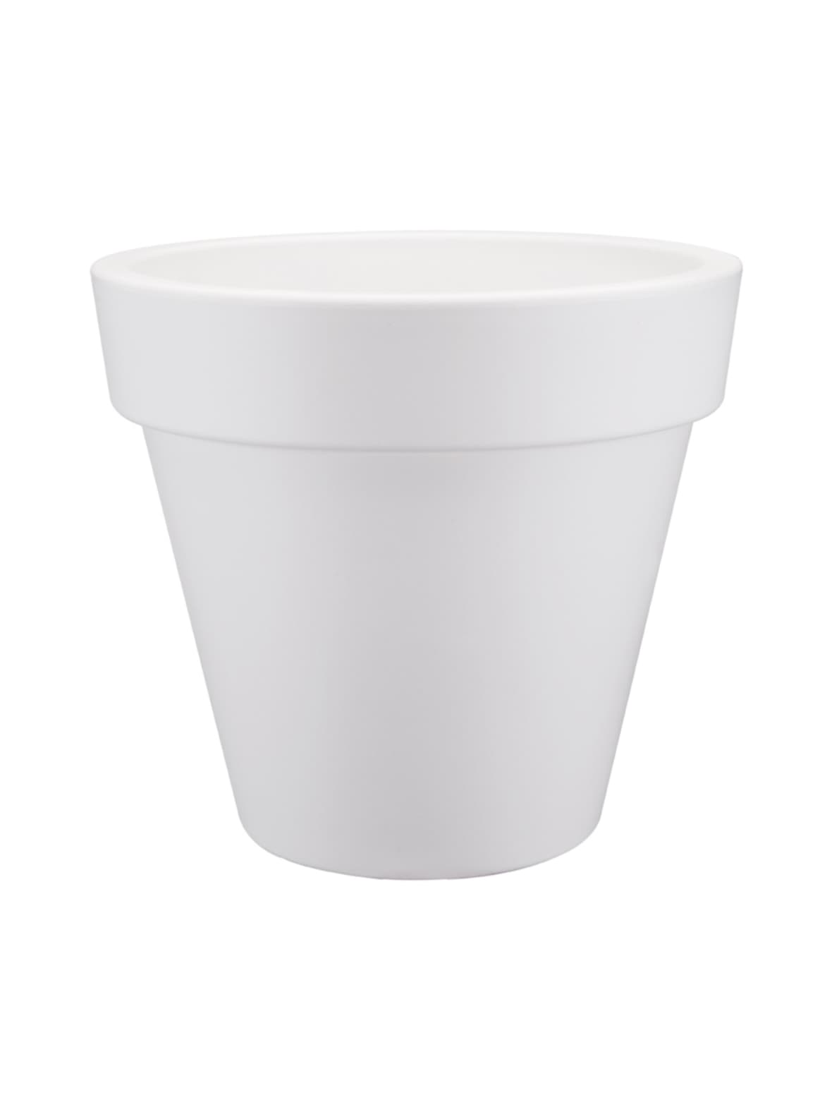 Elho pure round valkoinen ruukku ∅48,3cm, korkeus 44cm, tilavuus 44 litraa – Elho