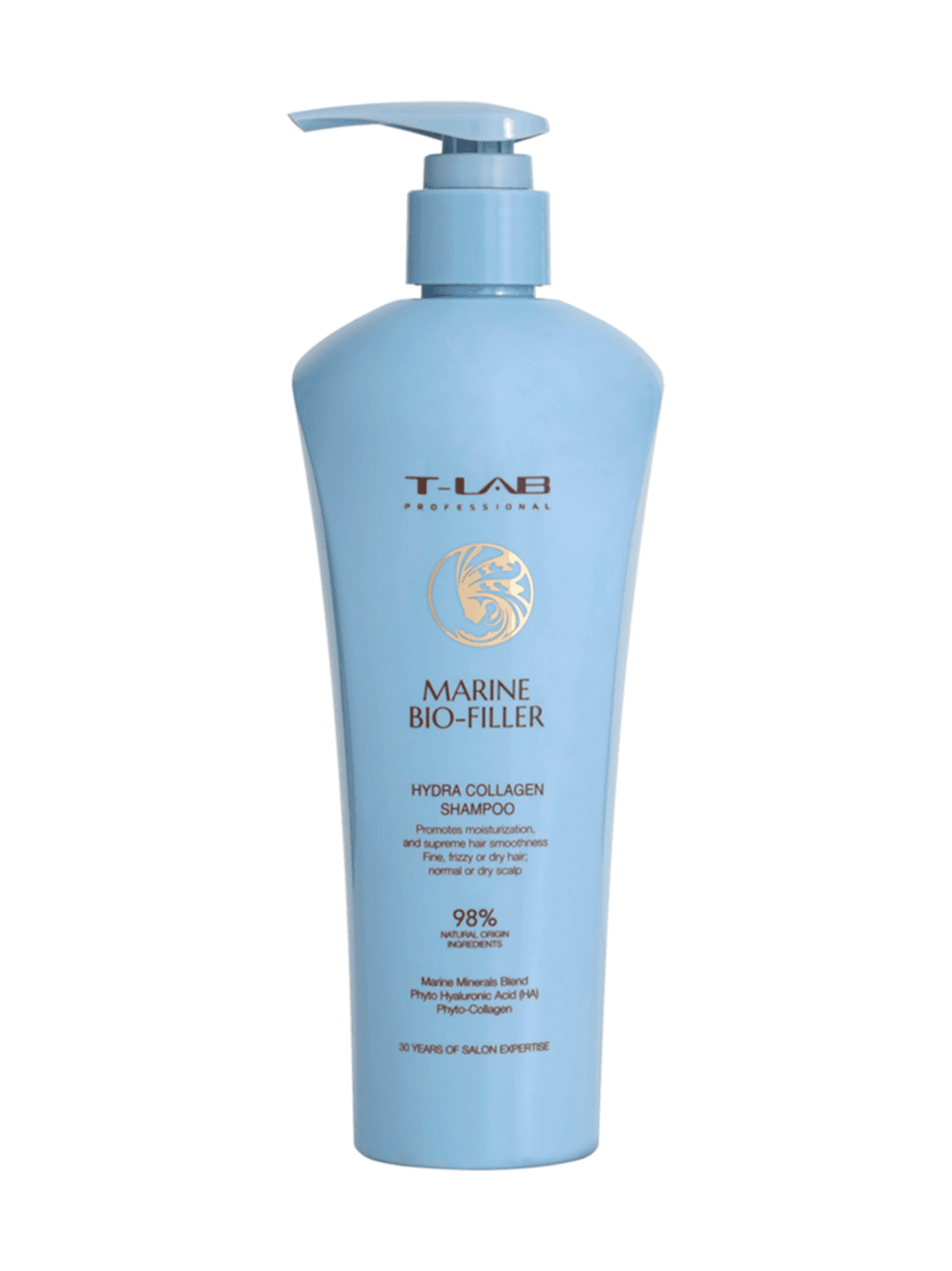 Marine bio-filler hydra collagen shampoo -kosteuttava shampoo kaikille hiustyypeille 300ml – T-LAB Professional