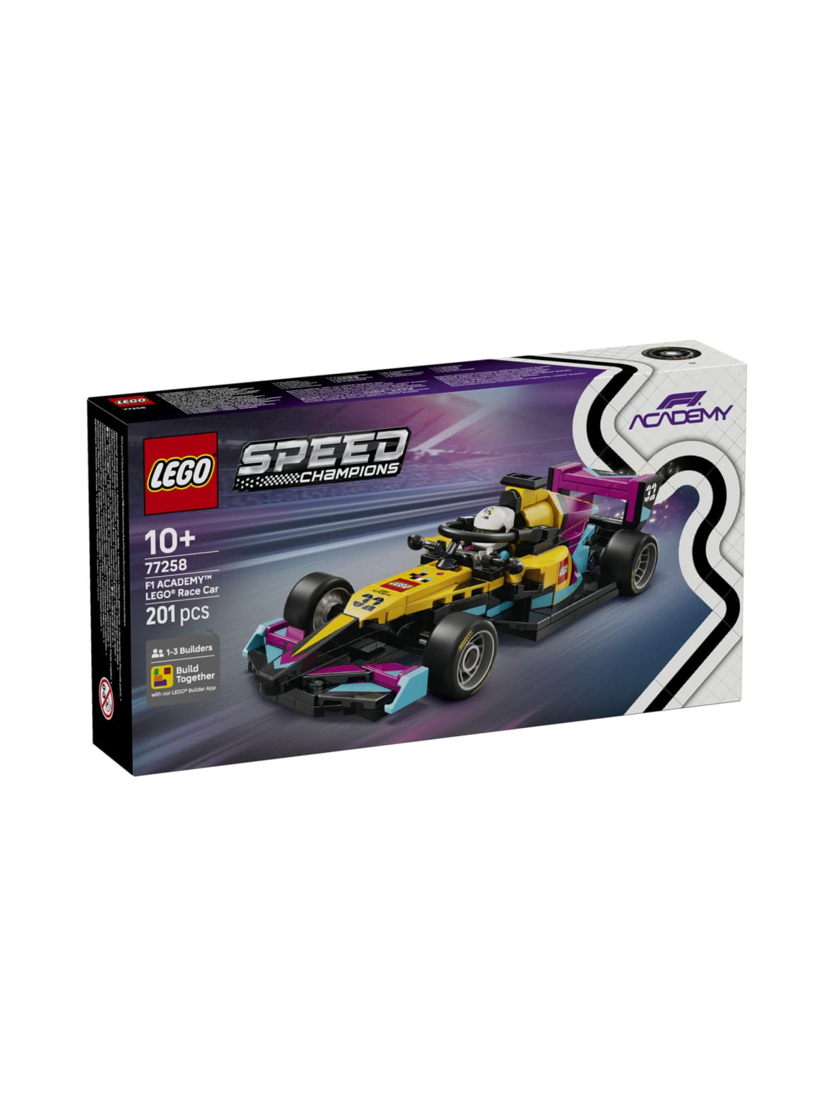 Lego speed champions f1 academy lego kilpa-auto 77258