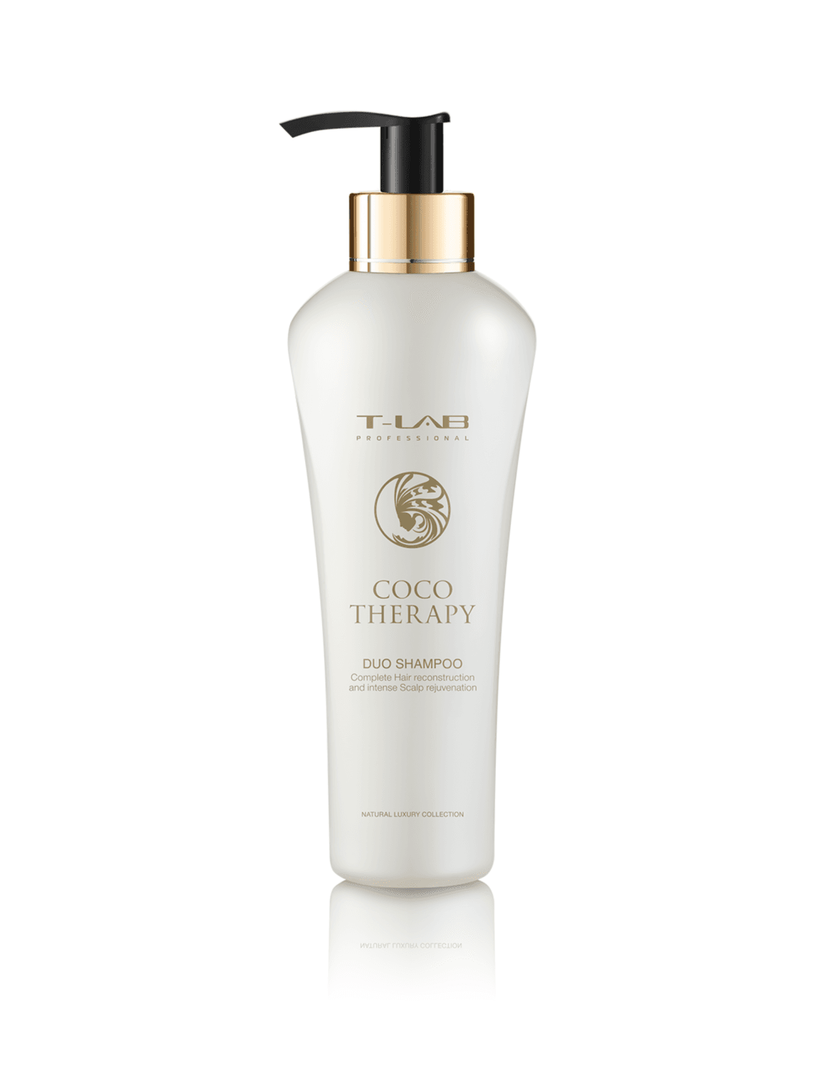 Coco therapy duo shampoo, shampoo käsitellyille ja vaurioituneille hiuksille 300ml – T-LAB Professional