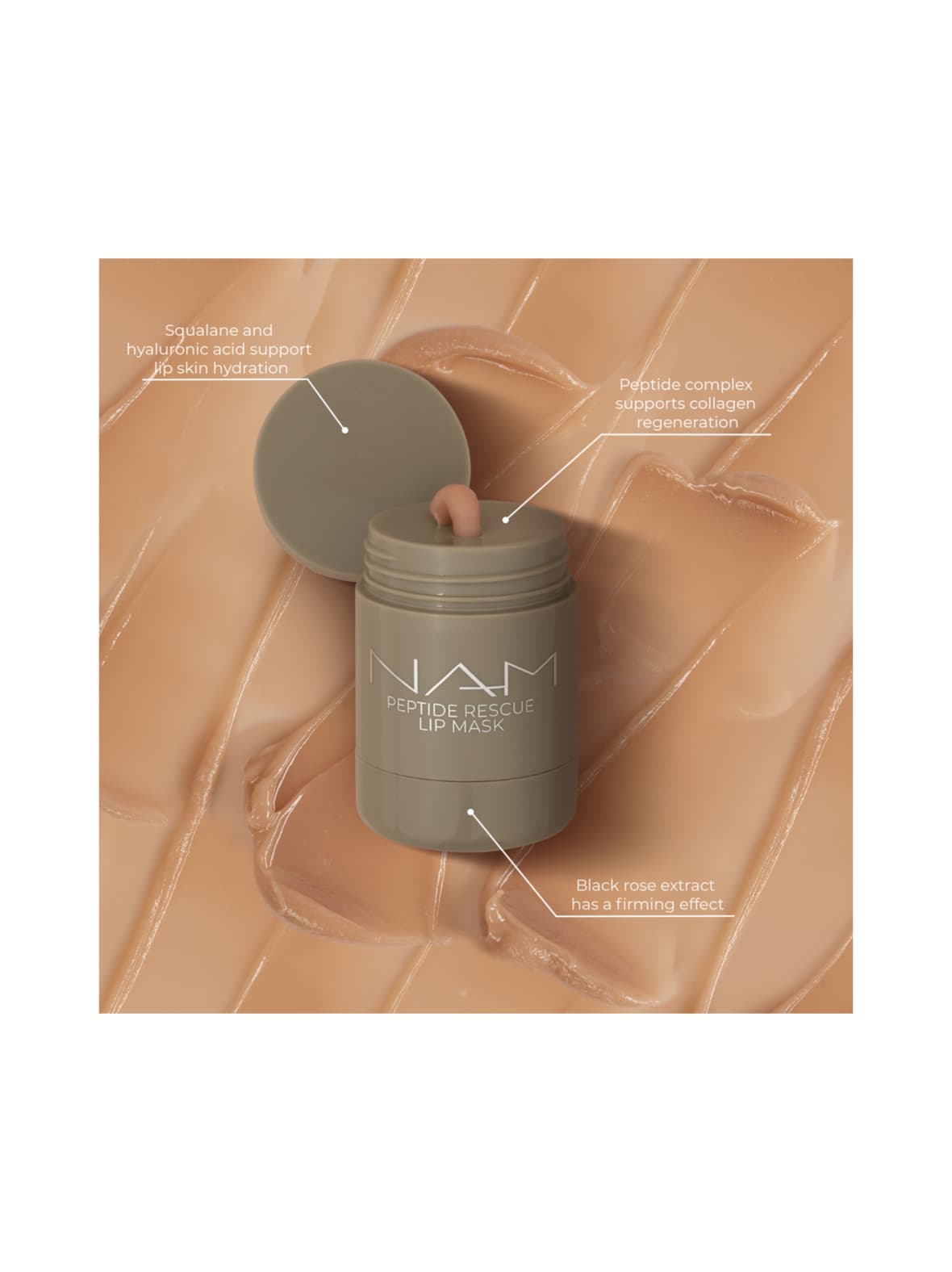 Peptide resque lip mask -peptidihuulinaamio 10g – NAM